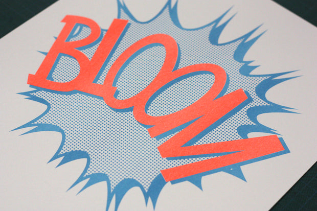 'Bloom' Risograph Print by Sarah Boris (Blue)