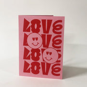 'LOVE' Valentines Card (Red/Pink)