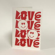 'LOVE' Valentines Card (Red/White)